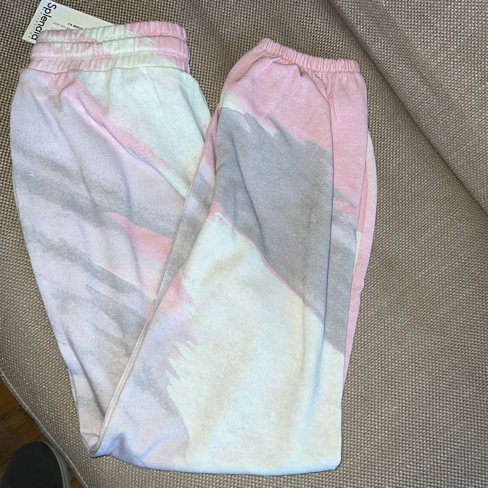 Splendid pink/gray/white pants